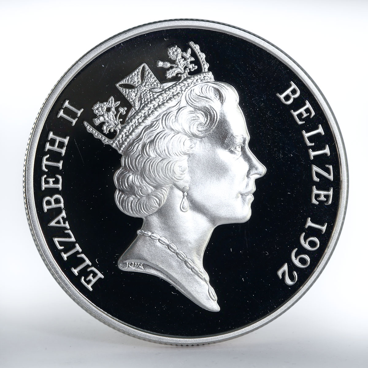 Belize 5 dollars 50th Anniversary of El Alamein Erwin Rommel proof silver 1992