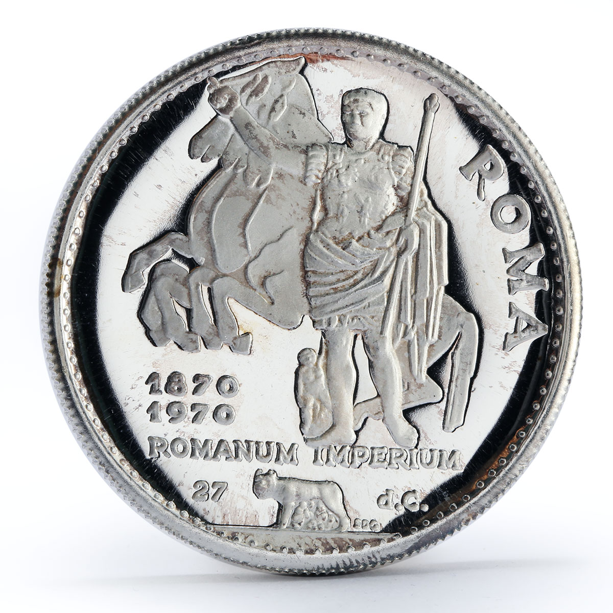 Ras al-Khaimah set of 3 coins Centennial of Rome proof silver coin 1970