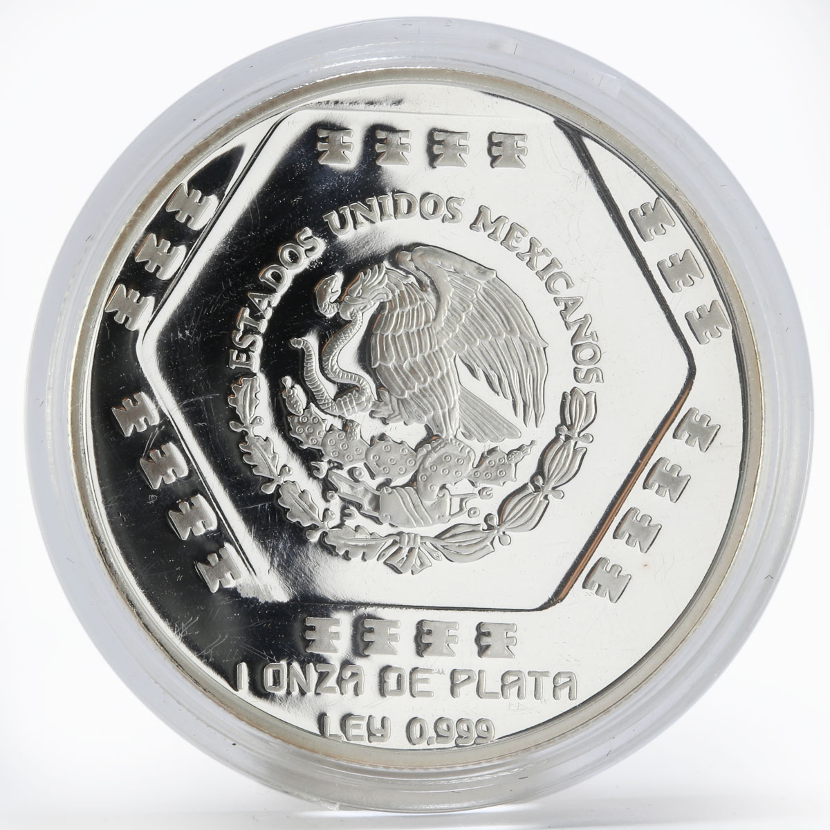Mexico 5 pesos Sculpture Chaac-Mool proof silver coin 1994