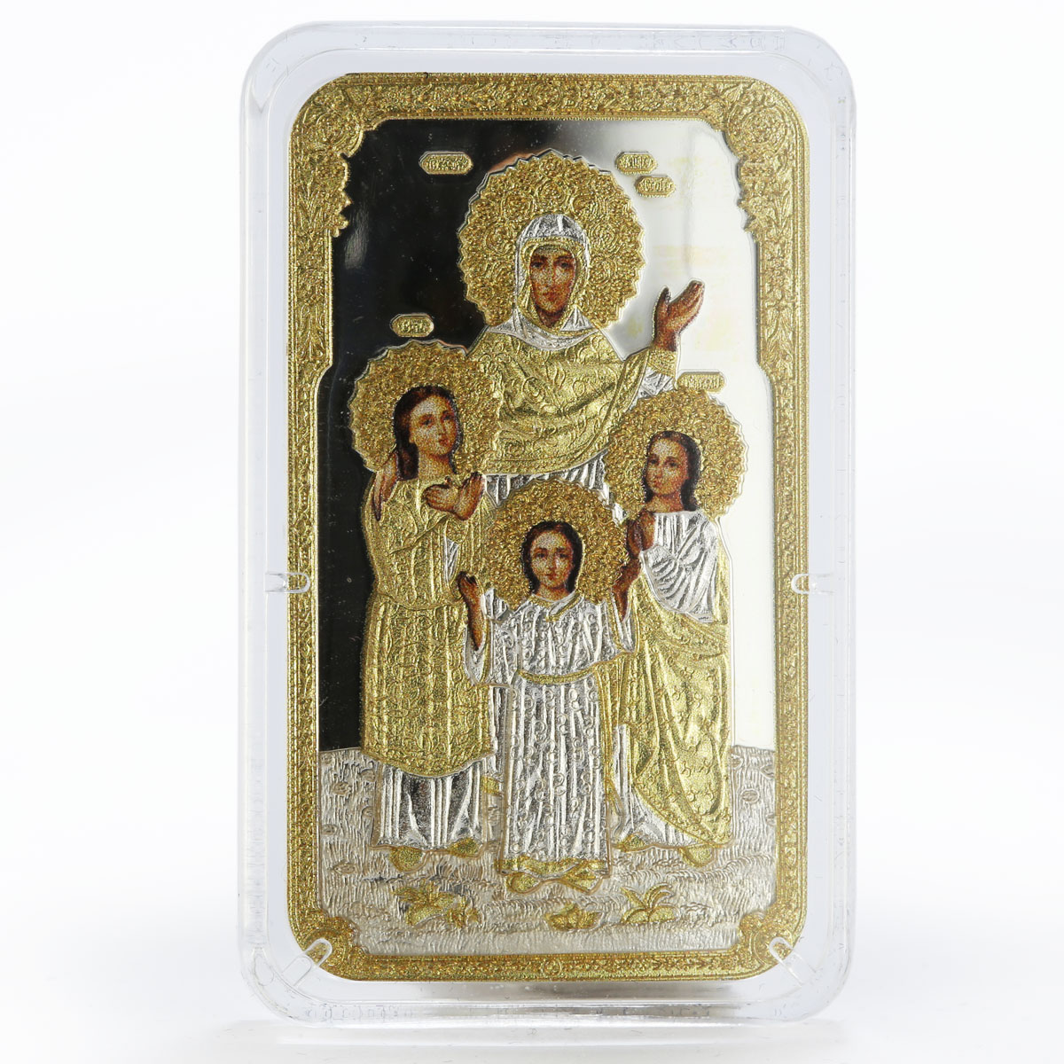 Niue 2 dollars Faith Hope Love and their mother Sofia rectangular coin 2012