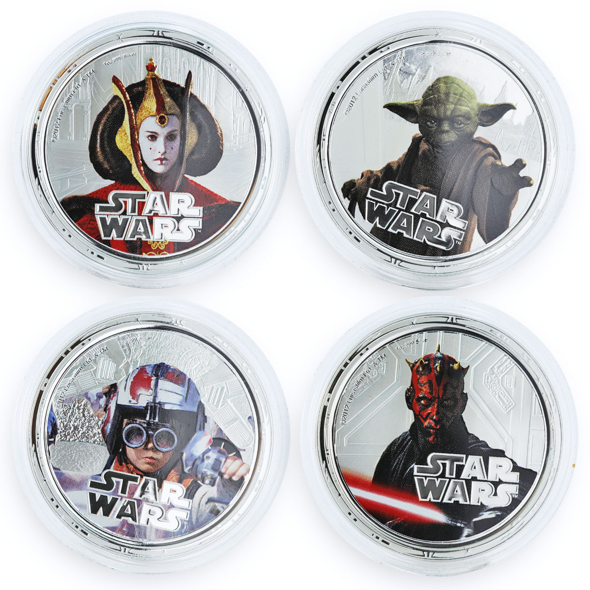 Niue set of 4 coins Star Wars Darth Vader proof silver coin 2012