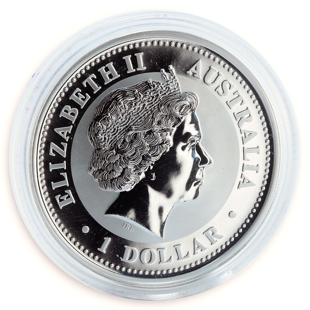 Australia, 1 Dollar, Lunar Year of the Dragon silver gilded coin 1oz 2000