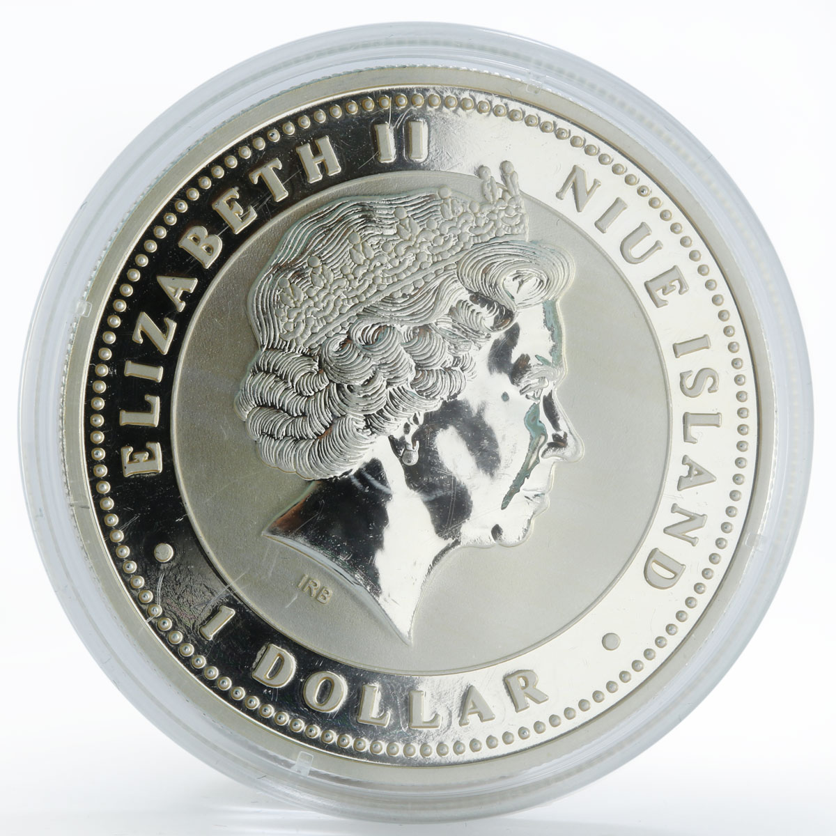 Niue 1 dollar Year of the Pig Wealthy colored silver proof coin 2007