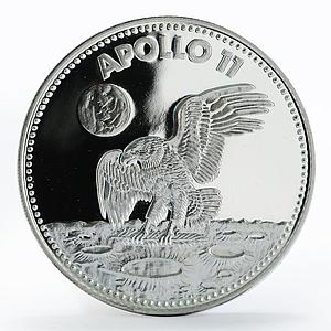 Paraguay 150 guaranies Apollo 11 Eagle landing Moon proof silver coin 1975