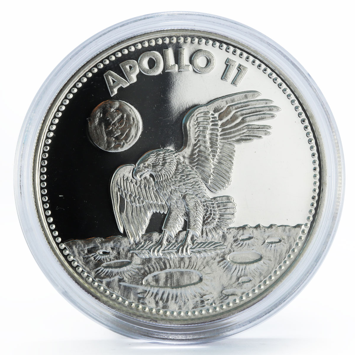 Paraguay 150 guaranies Apollo 11 Eagle landing Moon proof silver coin 1975