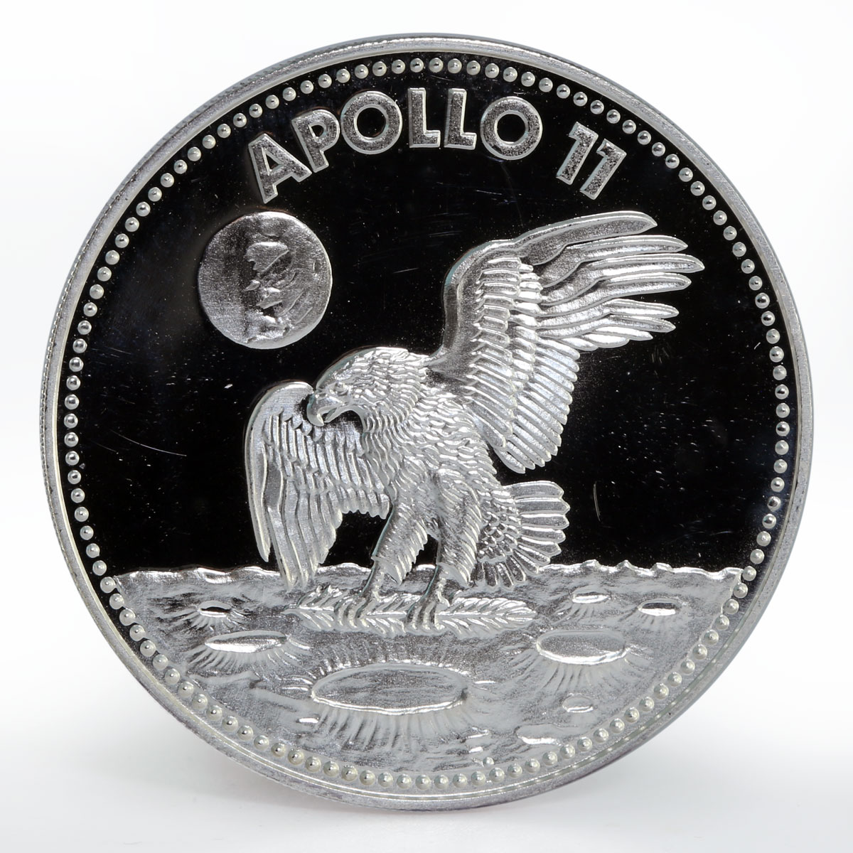 Paraguay 150 guaranies Apollo 11 Eagle landing Moon proof silver coin 1975