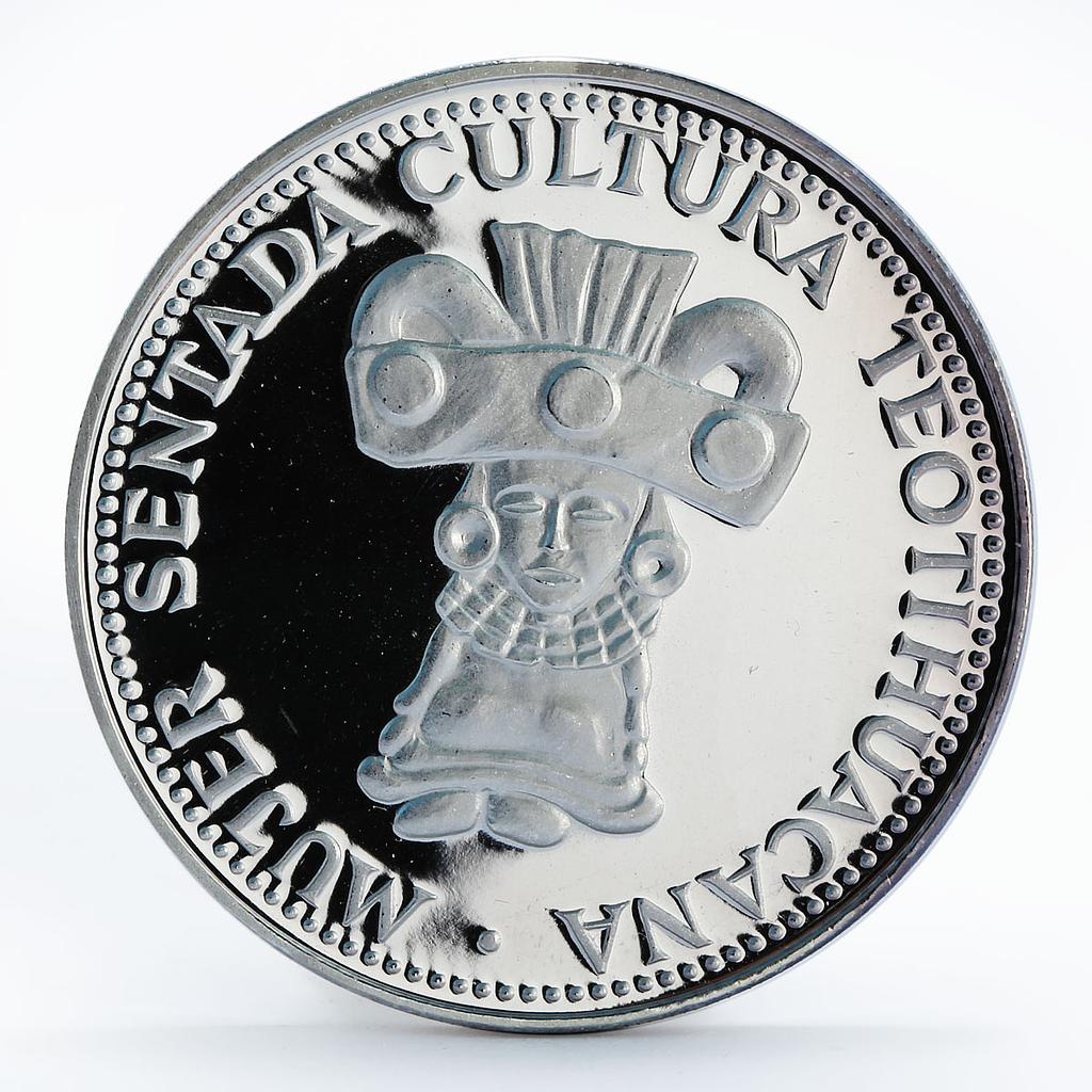 Paraguay 150 guaranies Teotihucana Culture csulpture proof silver coin 1973