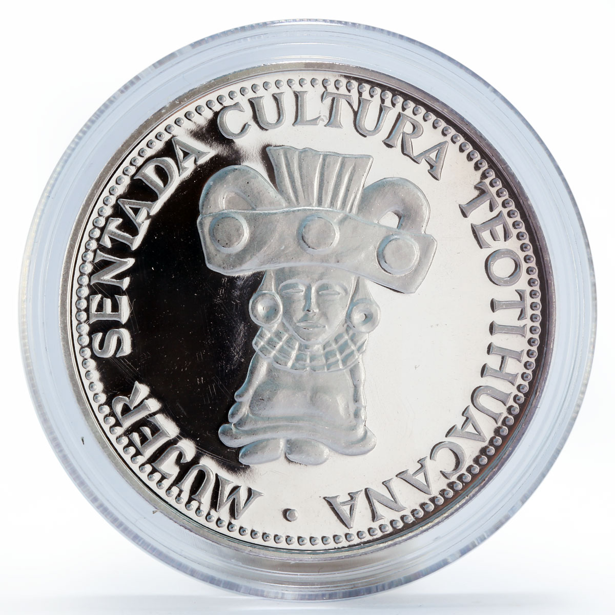 Paraguay 150 guaranies Teotihucana Culture csulpture proof silver coin 1973