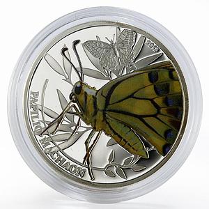 Palau 2 dollars Swallowtail colored proof silver coin 2013