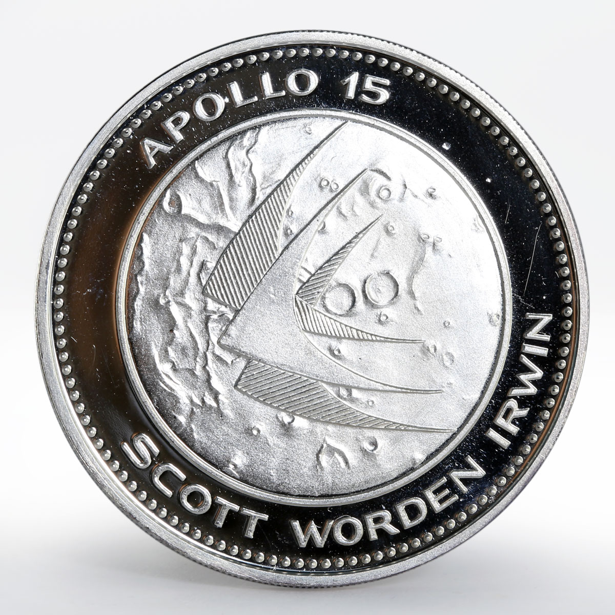 Paraguay 150 guaranies Apollo 15 Scott Worden Irwin proof silver coin 1975