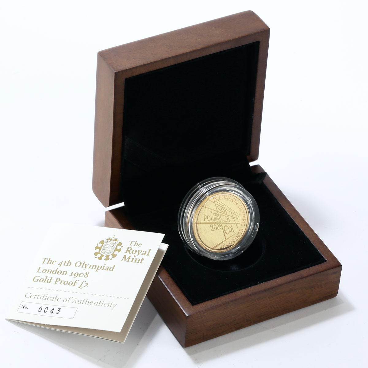 Britain 2 pounds London 1908 – Olympic centenary Sport Olympiad gold coin