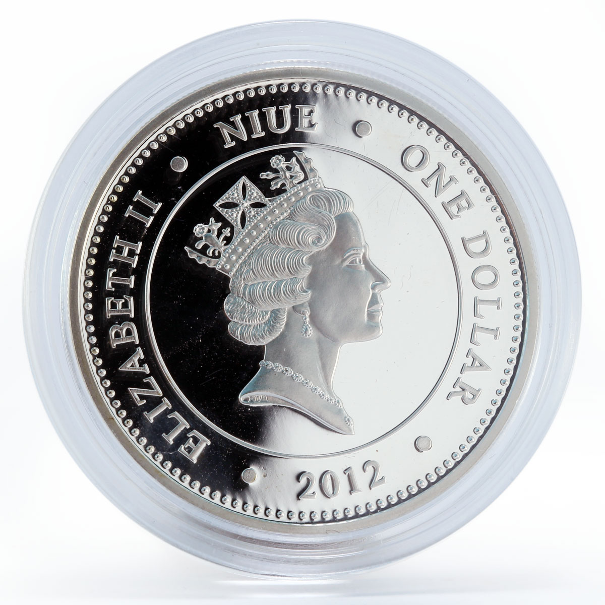 Niue 1 dollar Mexican redknee tarantula Venomous spiders color silver coin 2012