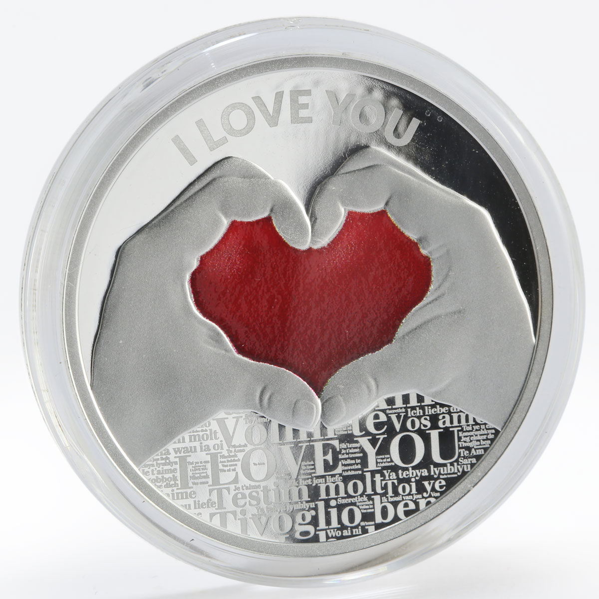 Cameroon 500 francs I Love You silver coin 2019