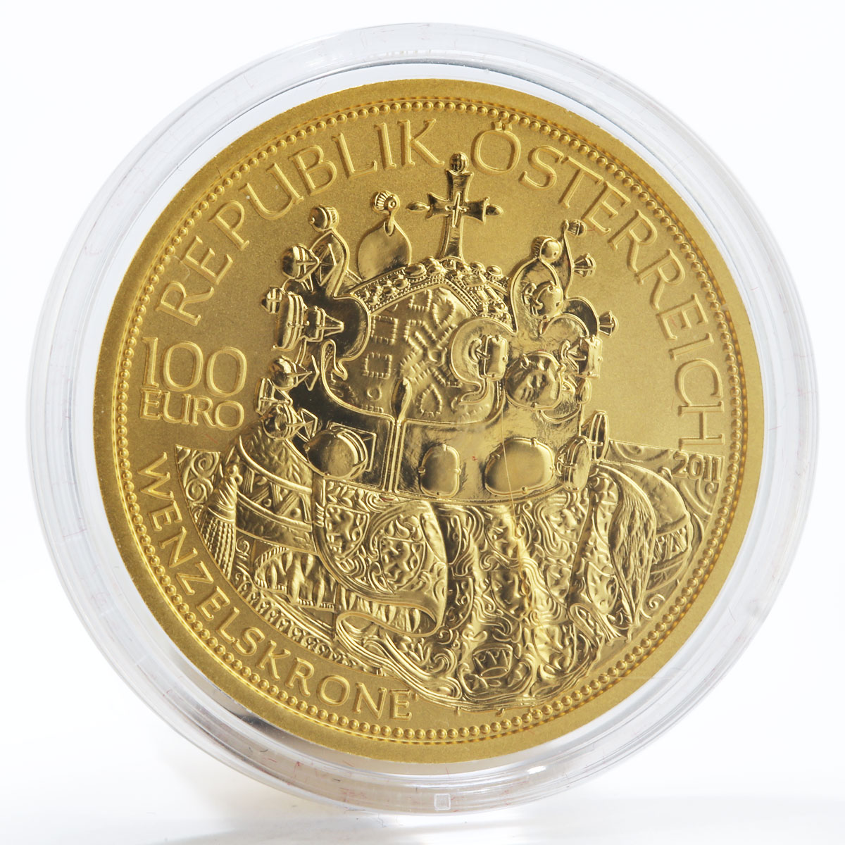 Austria 100 euro Rudolf II King Bohemia Architecture gold coin 2011 Box