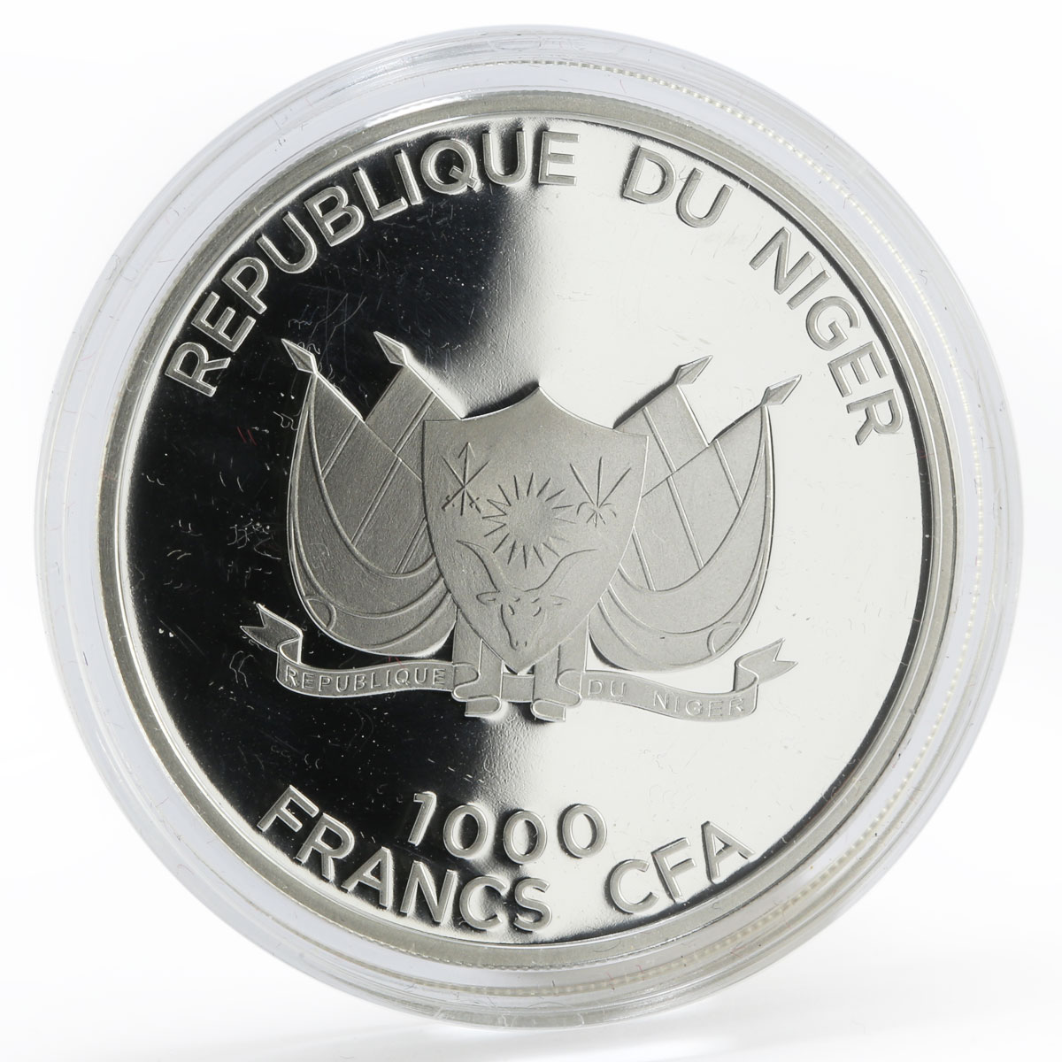 Niger 1000 francs Holy Quran colored proof silver coin 2012