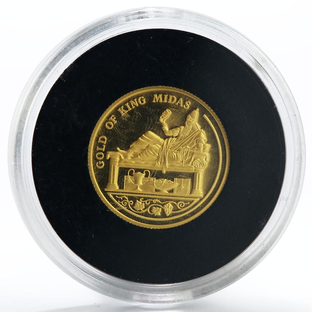 Kazakhstan 100 tenge Gold of King Midas Mythology gold coin 2004
