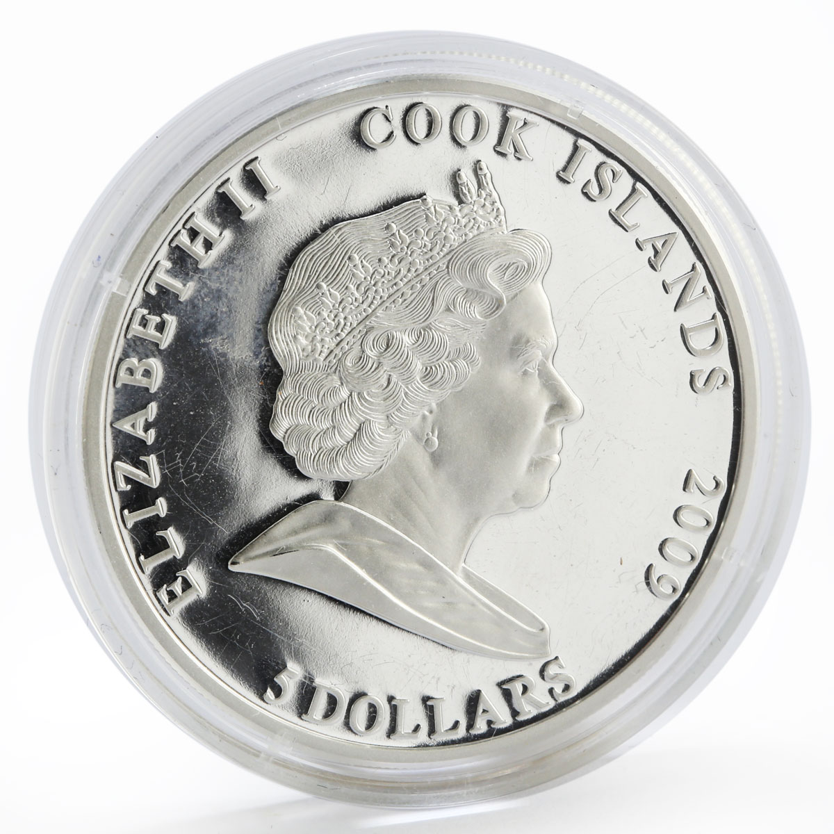 Cook Island 5 dollars Planet Venus Aphrodite proof silver coin 2009
