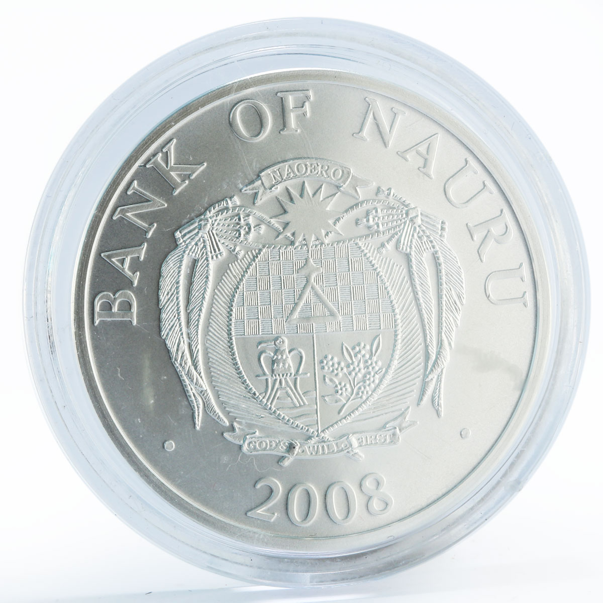 Nauru 10 dollars Snow Maiden New Year Christmas silver coin 2008