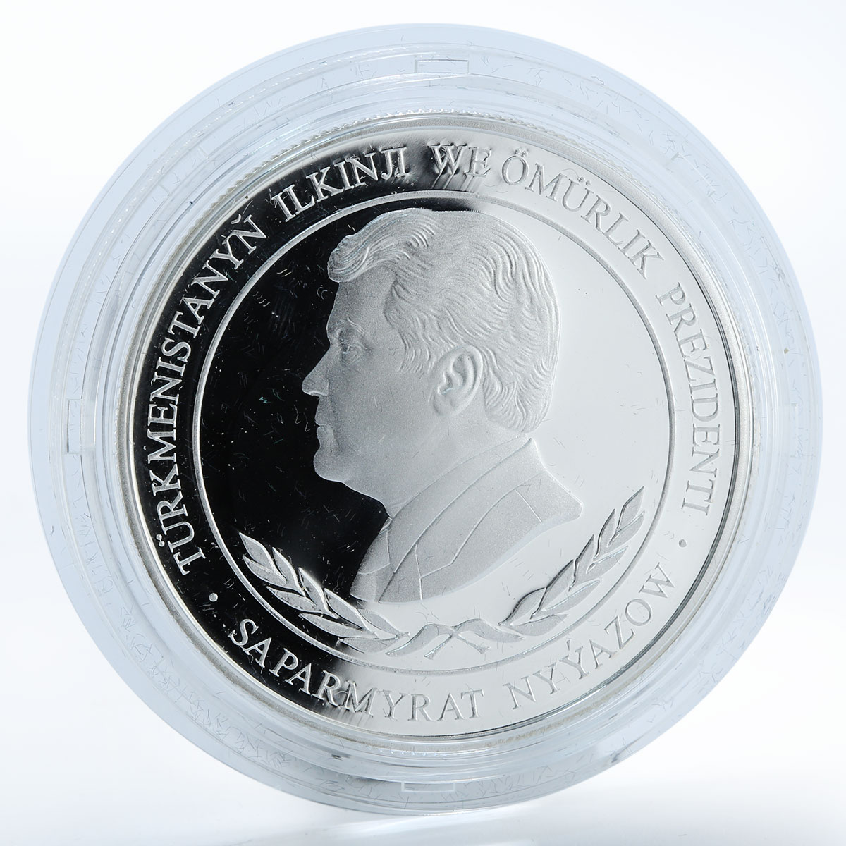Turkmenistan 500 manat Artogrul Gazy proof silver coin 2001
