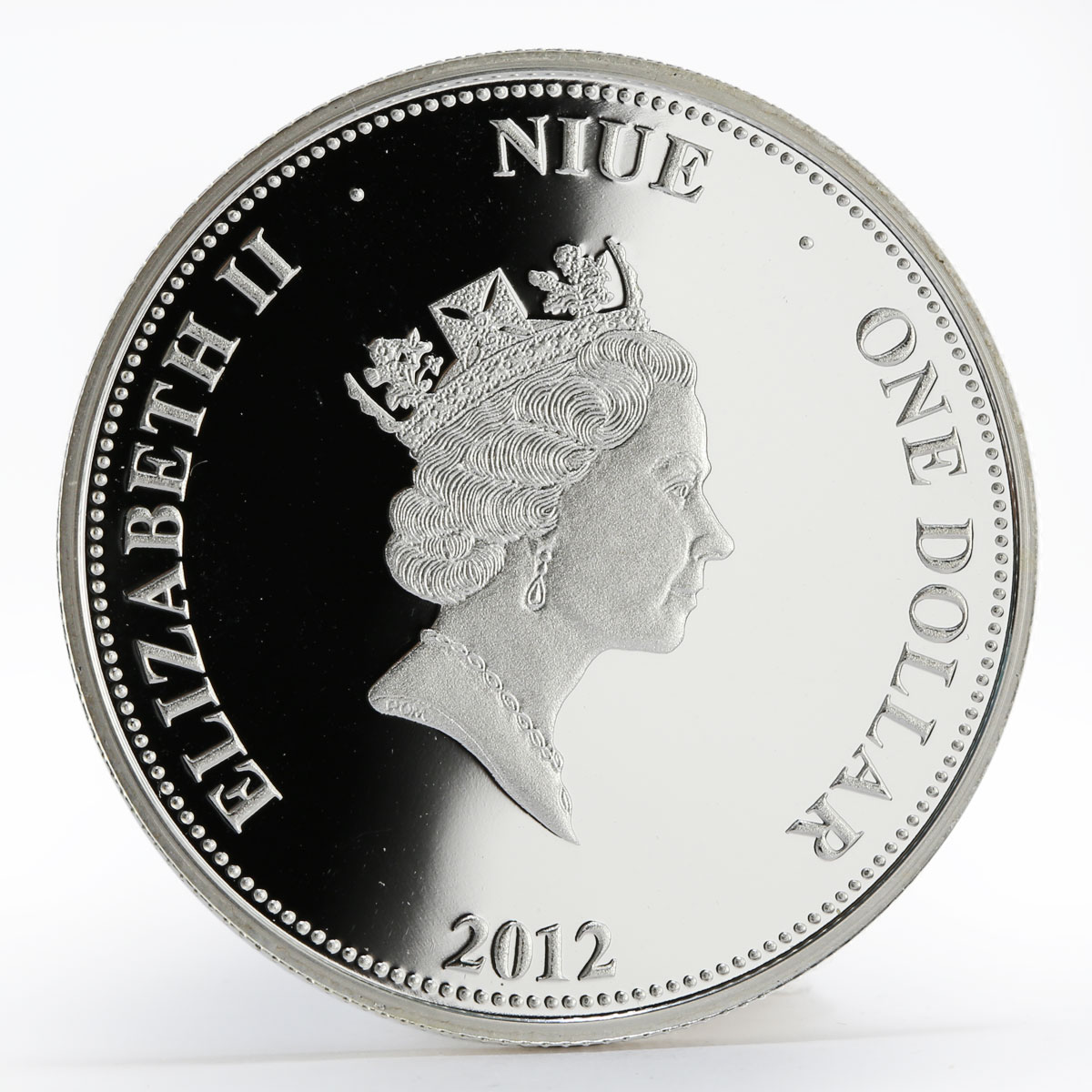 Niue 1 dollar Vladimir Vysotsky musician colored silver proof coin 2012