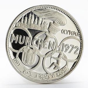 Fujairah 5 riyals Summer Olympics XX Munchen sport proof silver coin 1969