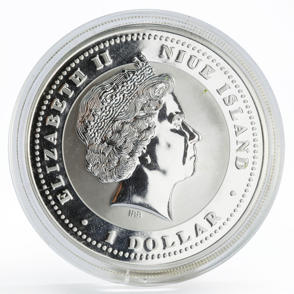 Niue 1 dollar Year of the Rat Lunar Calendar colored silver coin 2008