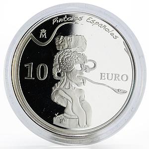 Spain 10 euro Painter Salvador Dali Portrait of Picasso Art silver coin 2009