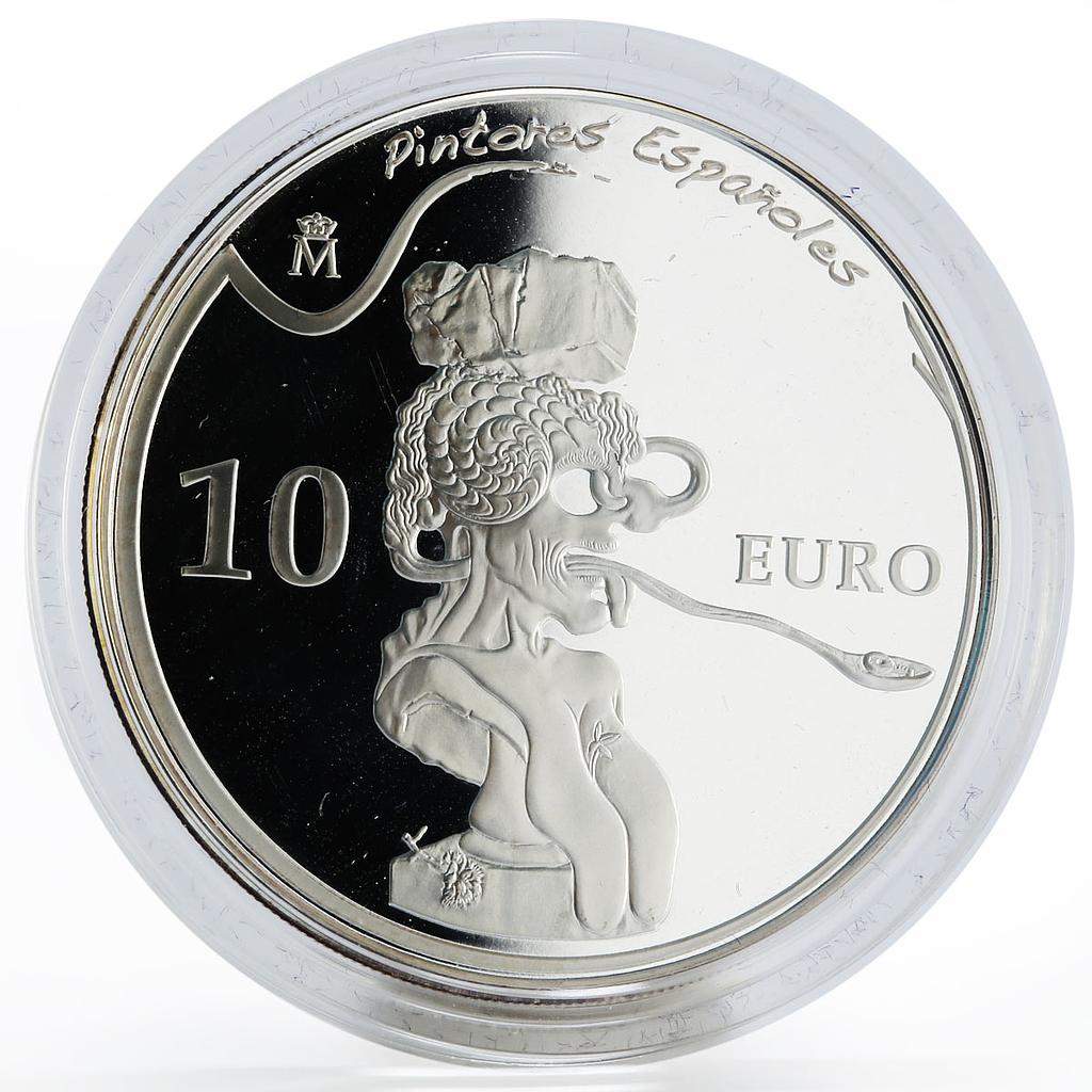 Spain 10 euro Painter Salvador Dali Portrait of Picasso Art silver coin 2009