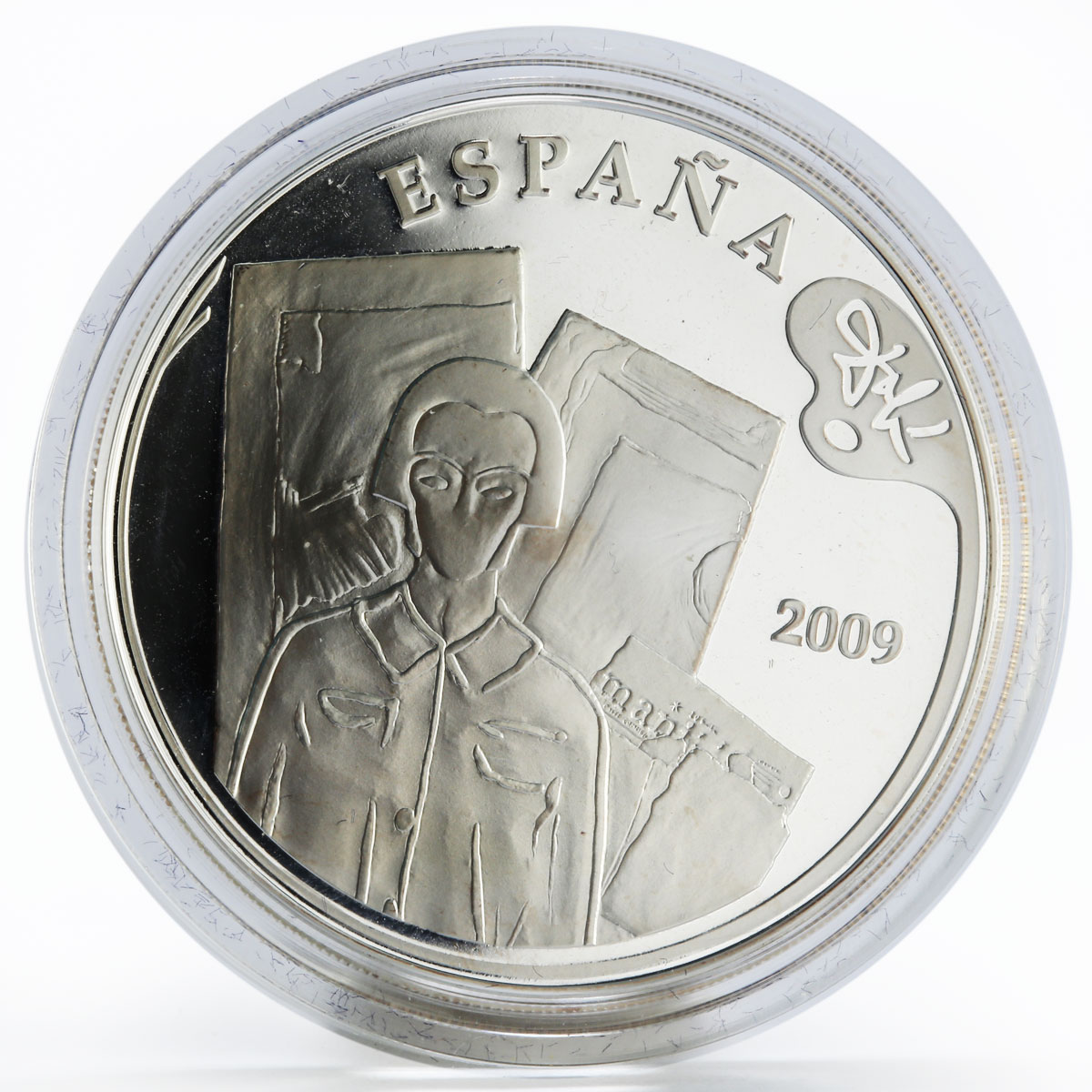 Spain 10 euro Salvador Dali Portrait of Picasso painter proof silver coin 2009