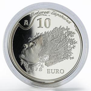 Spain 10 euro Painter Salvador Dali Portrait of Gala Art silver coin 2009