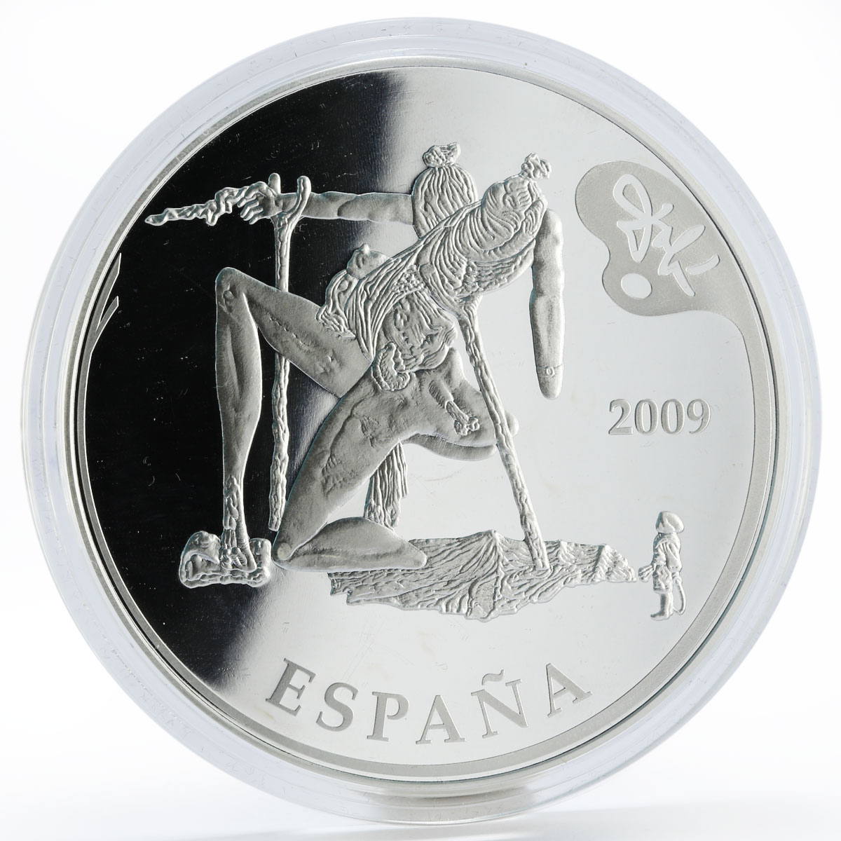 Spain 50 euro Salvador Dali Temptation of Saint Anthony artist proof silver 2009