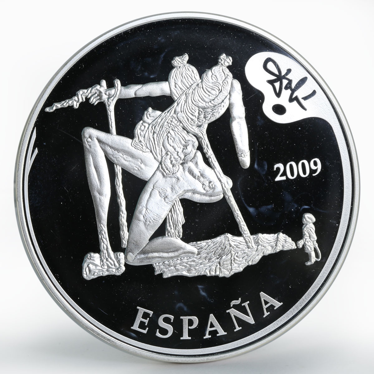 Spain 50 euro Salvador Dali Temptation of Saint Anthony artist proof silver 2009