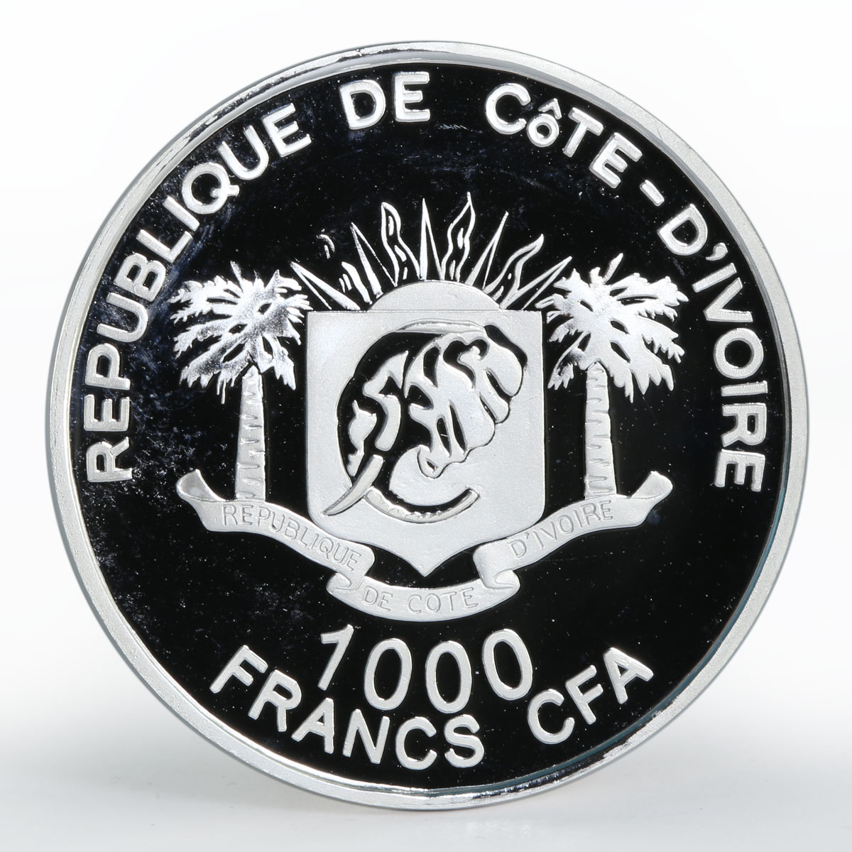 Ivory Coast 1000 francs Pablo Picasso painter sculptor proof silver coin 2006