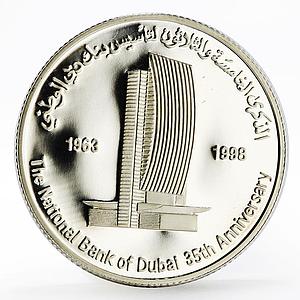 United Arab Emirates 25 dirhams 35 Years of Dubai National Bank silver coin 1998