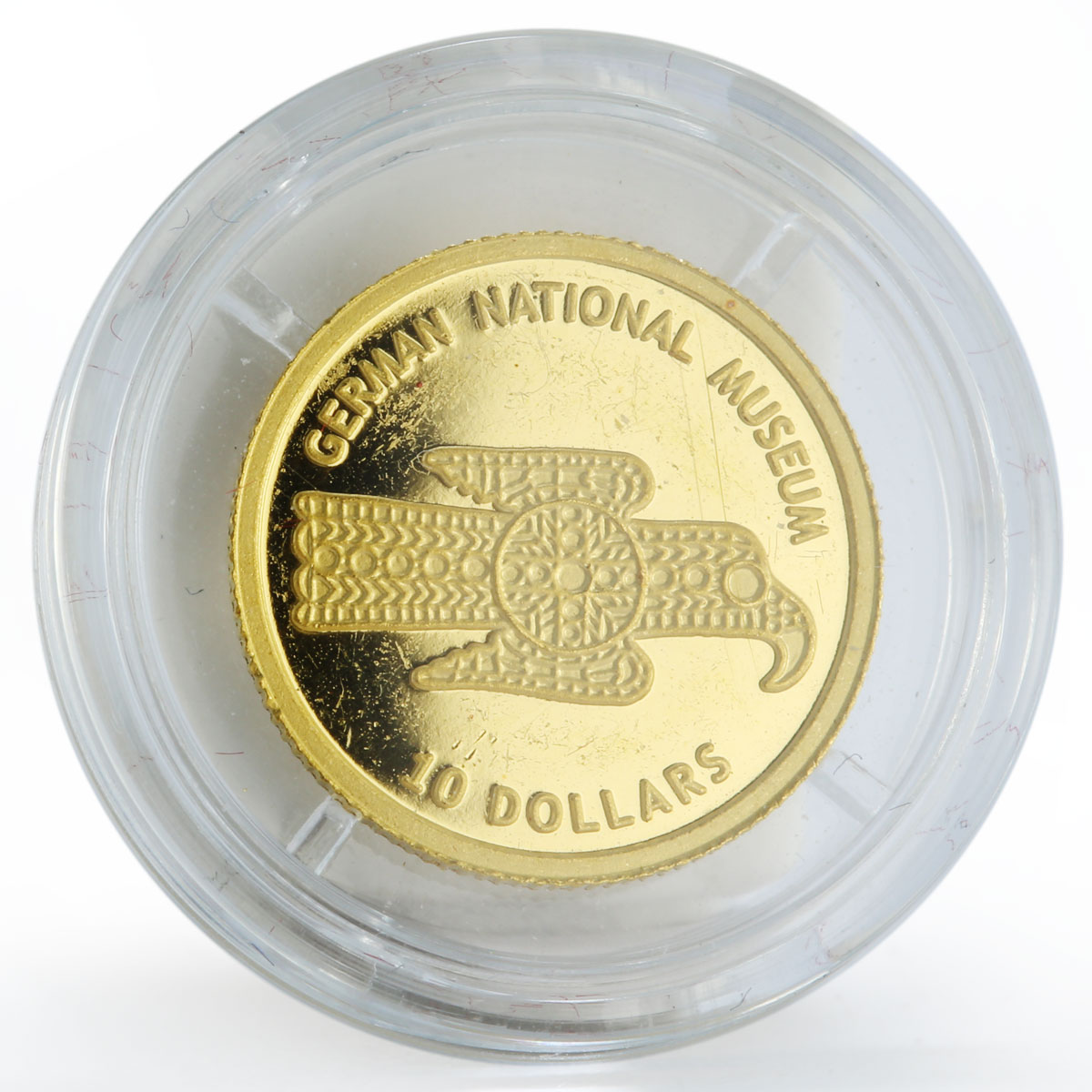 Nauru 10 dollars National Museum in Nuremburg proof gold coin 2005