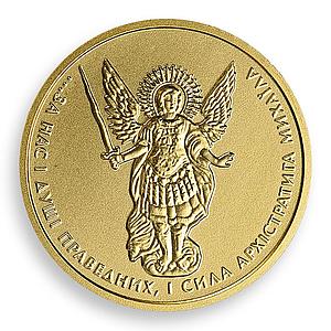 Ukraine 2 hryvni Archangel Michael gold coin 2013