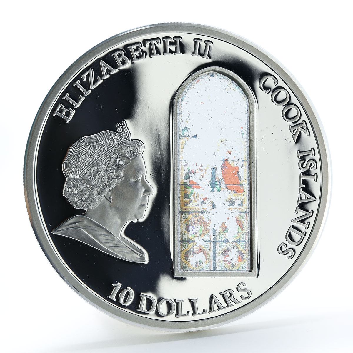 Cook Islands 10 dollars Cologne Cathedral silver coin 2010