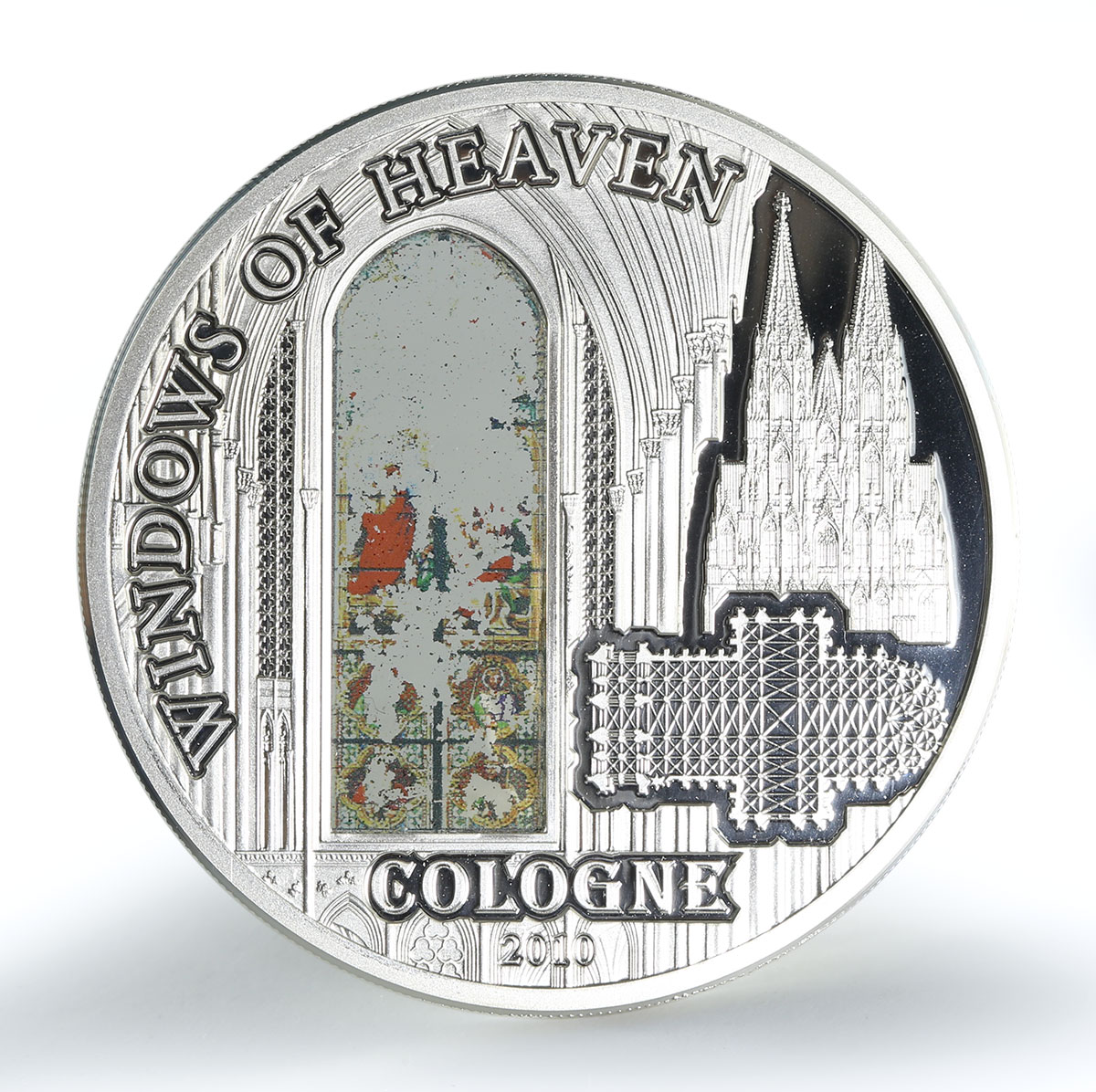 Cook Islands 10 dollars Cologne Cathedral silver coin 2010