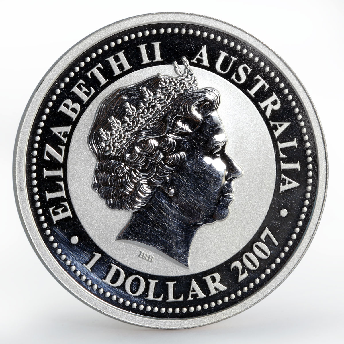 Australia 1 dollar Lunar Year of the Ox gilded silver coin 2007