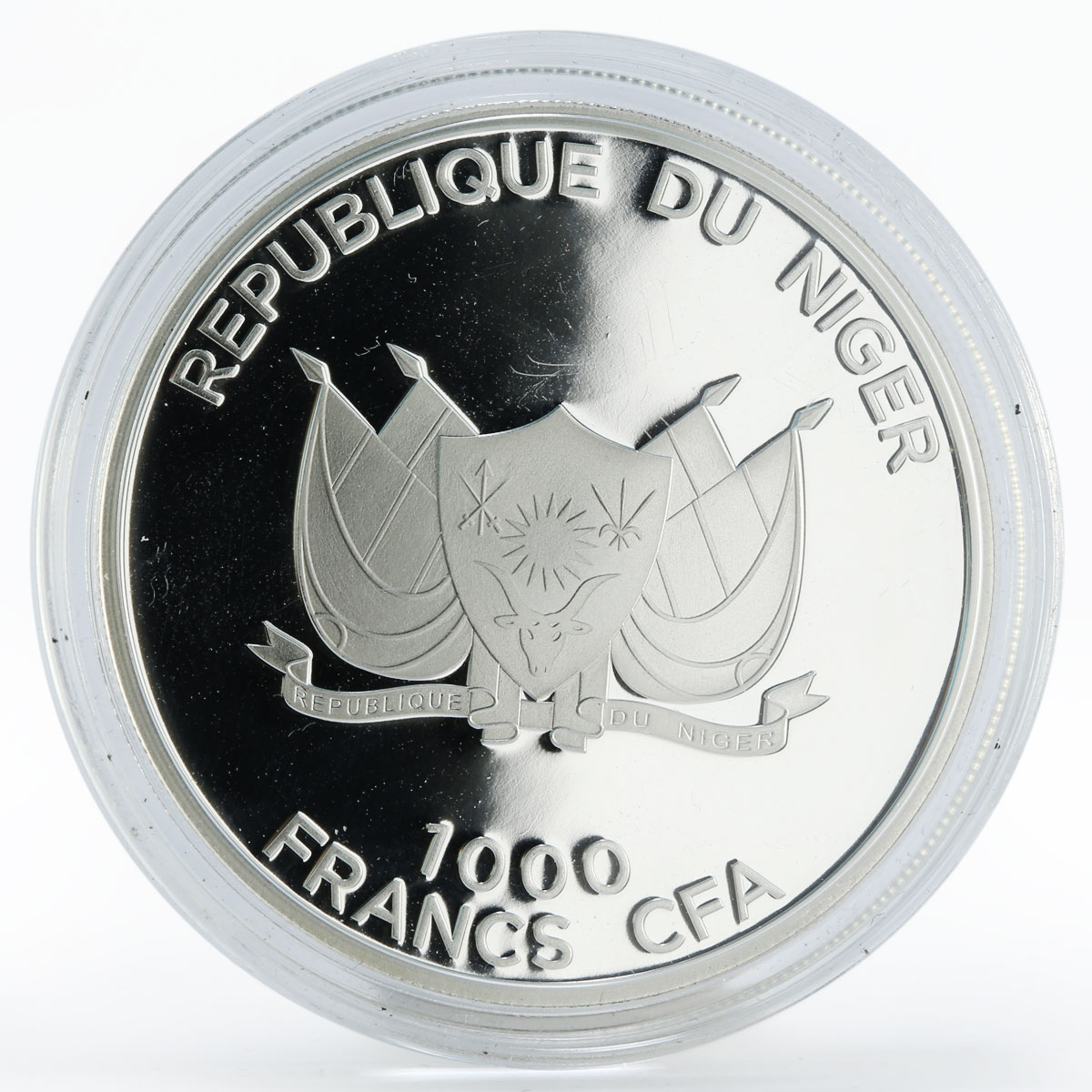 Niger 1000 francs Ramadan Karim gilded colored silver coin 2012