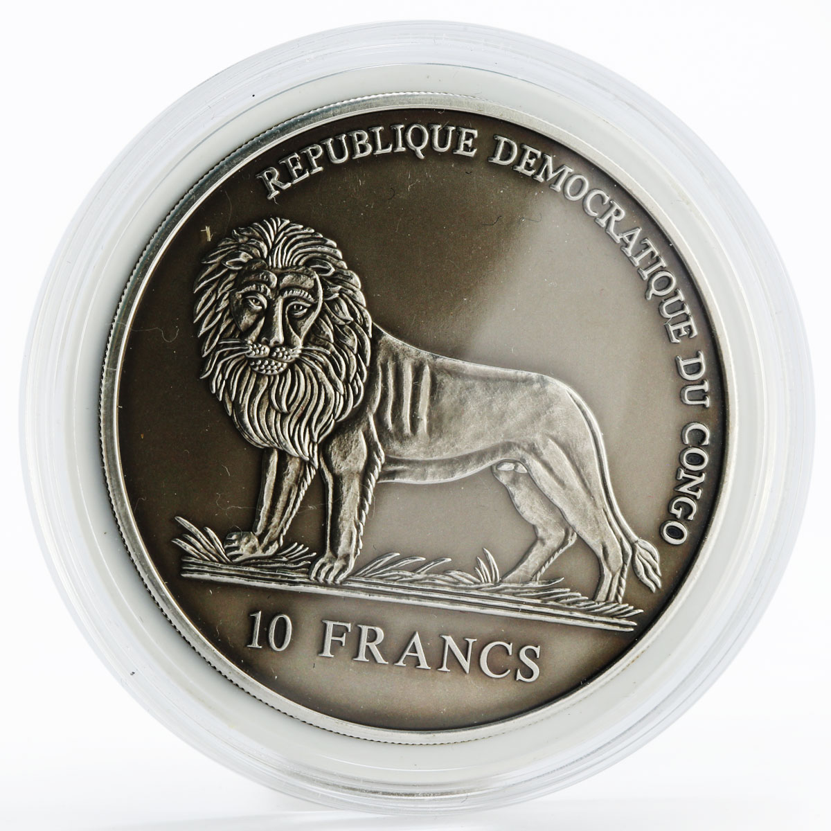 Congo 10 francs Sailor calendar for 50 years time anchor marine silver coin 2005