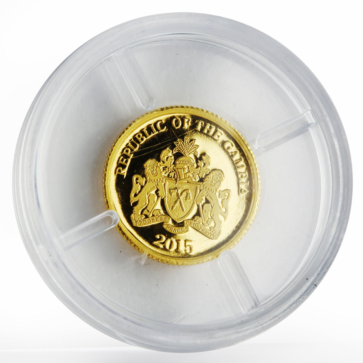 Gambia 200 dalasis Elvis Presley King of Rock singer proof gold coin 2015