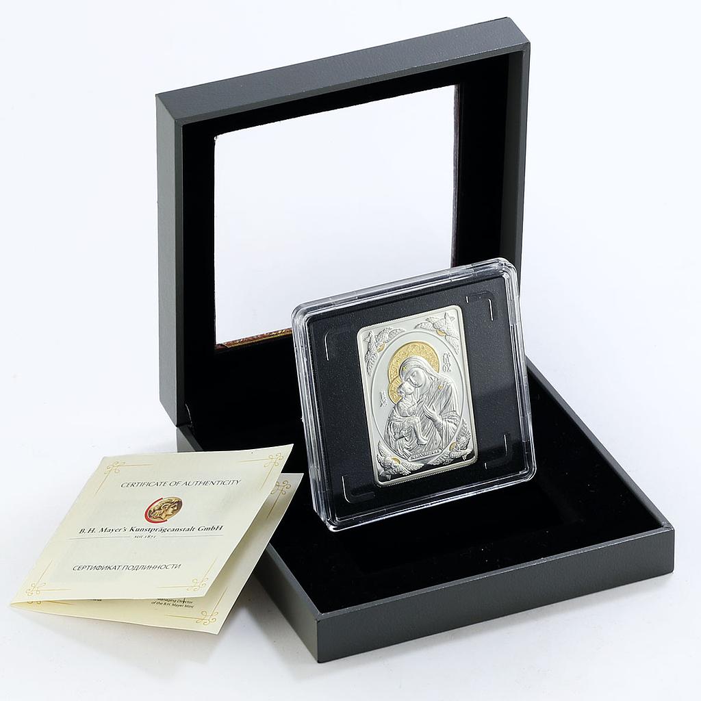 Belarus 20 rubles Icon of Most Holy Theotokos gilded silver coin 2011