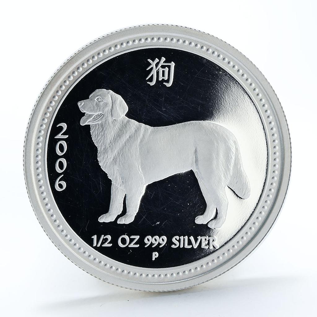 Australia 50 cents Year of Dog Lunar Calendar Series I proof silver coin 2006