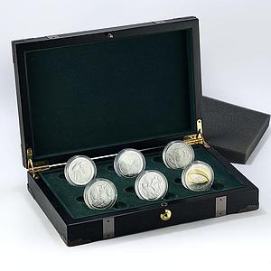 New Zealand set of 6 coins Lord of the Rings proof silver coins 2003