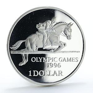 Bermuda 1 dollar Olympic Games proof silver coin 1996