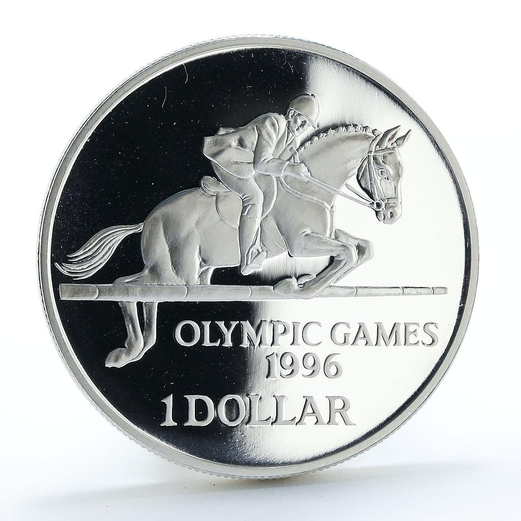 Bermuda 1 dollar Olympic Games proof silver coin 1996