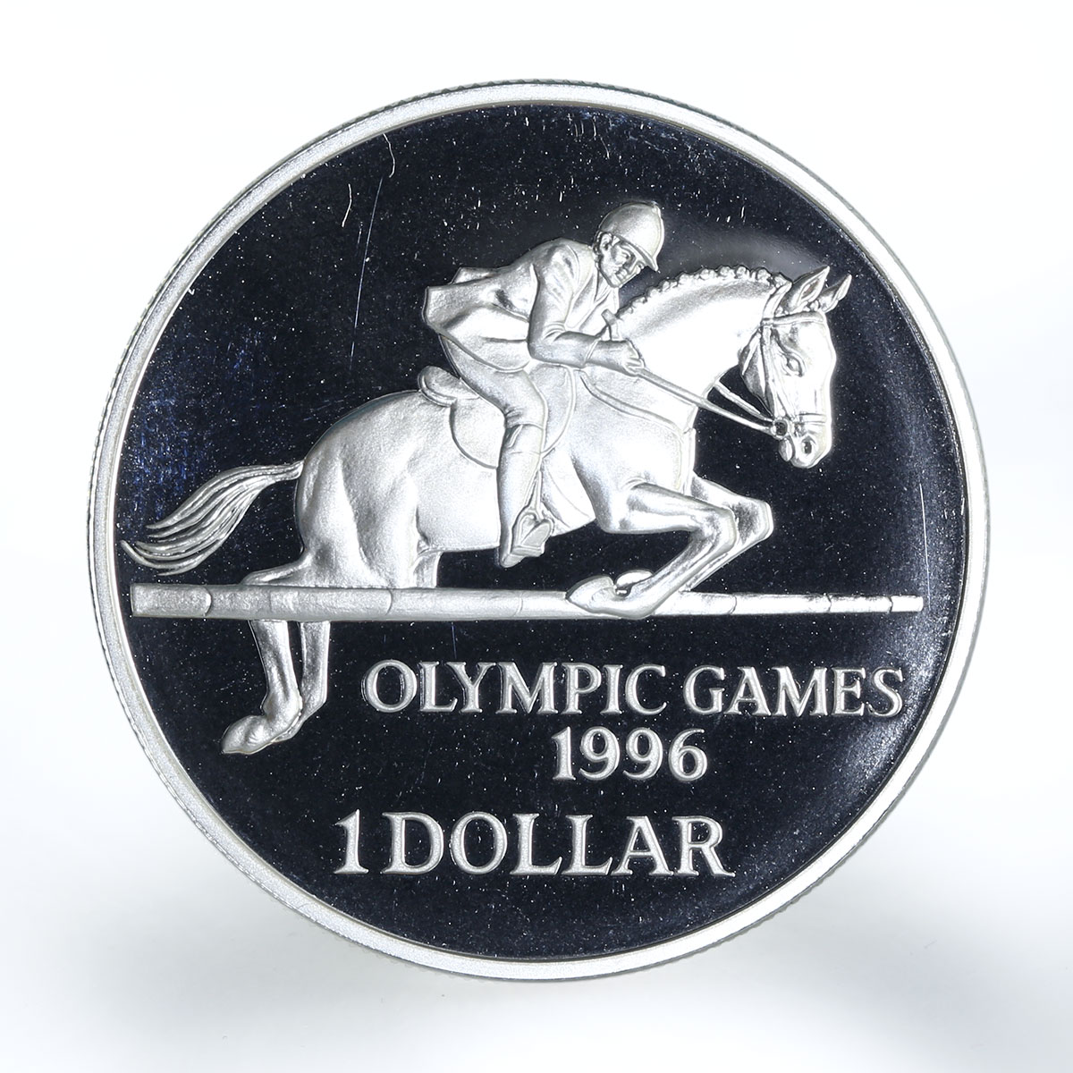 Bermuda 1 dollar Olympic Games proof silver coin 1996