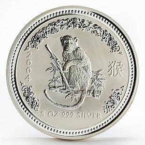 Australia 8 dollars Year of the Monkey Lunar Series I silver coin 2004