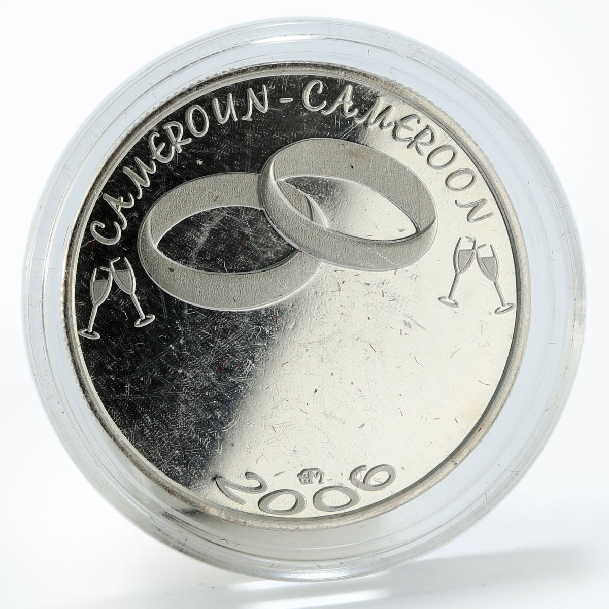 Cameroon 750 francs Wedding mintage - 25 silver coin 2006